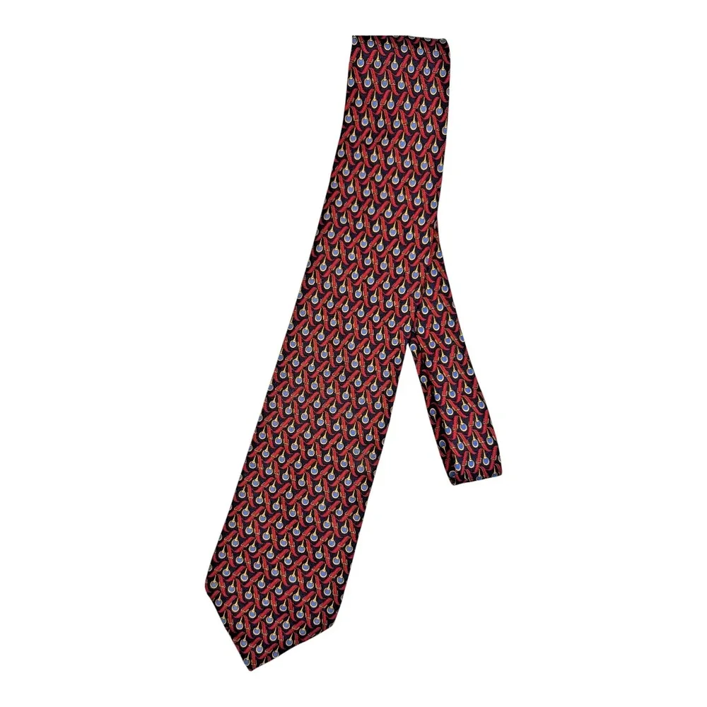Brooks Brothers Makers 100% Silk Tie Red Blue Made In USA Patriotic Classic‎